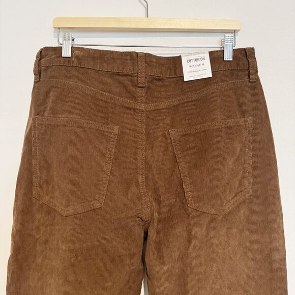 NWT Cotton On Cord Straight Baggy High Rise Jeans Boho Y2K Retro Cottage New 12 - Picture 10 of 12
